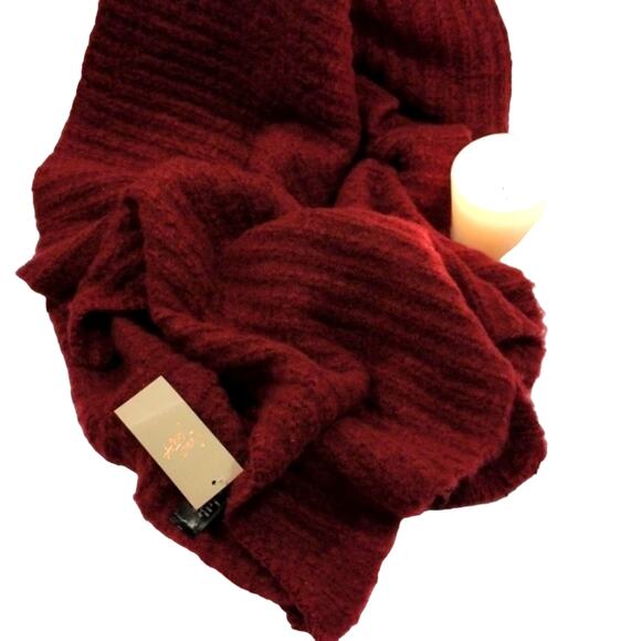 Wrap Scarf 80" x 19" Shoulder Wrap Maroon Red Lightweight NWT SUPER SOFT & COZY - Picture 1 of 5